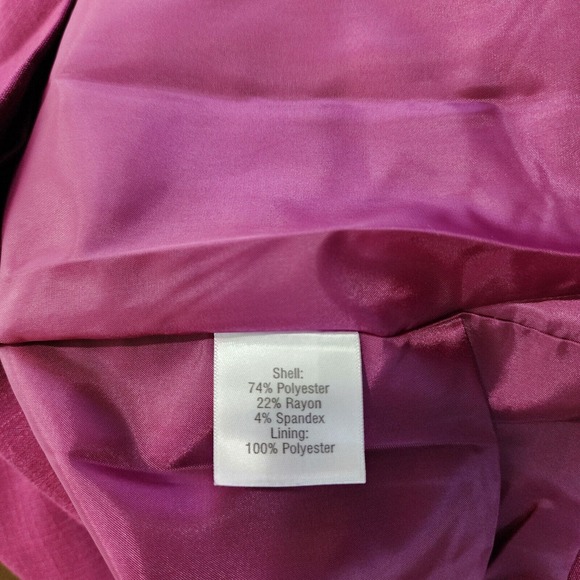 Norm Thompson Women's Grape Purple Knit One Button Blazer Size 10 - Picture 6 of 7